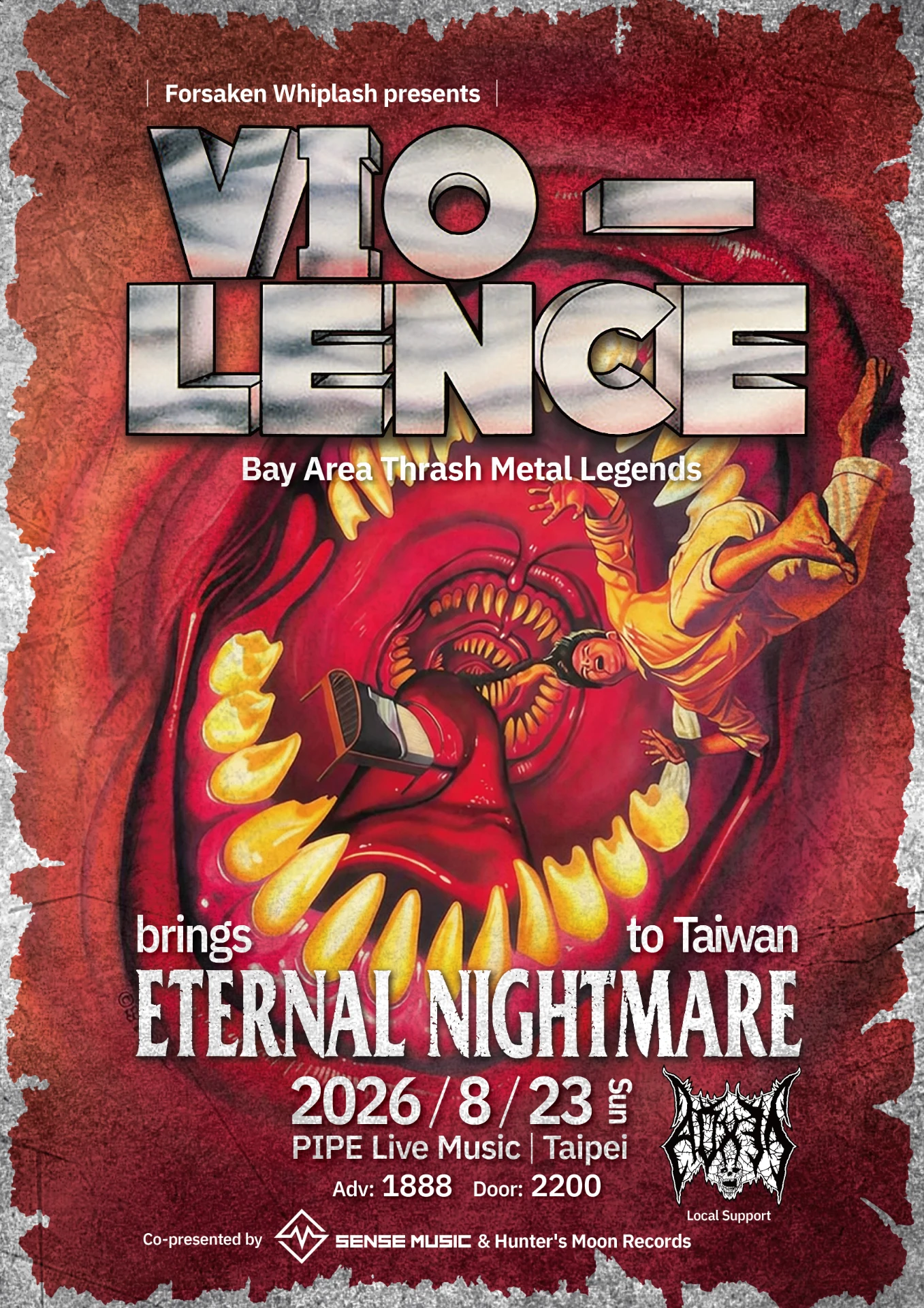 Vio-Lence – Eternal Nightmare in Taipei｜PIPE Live Music・Online